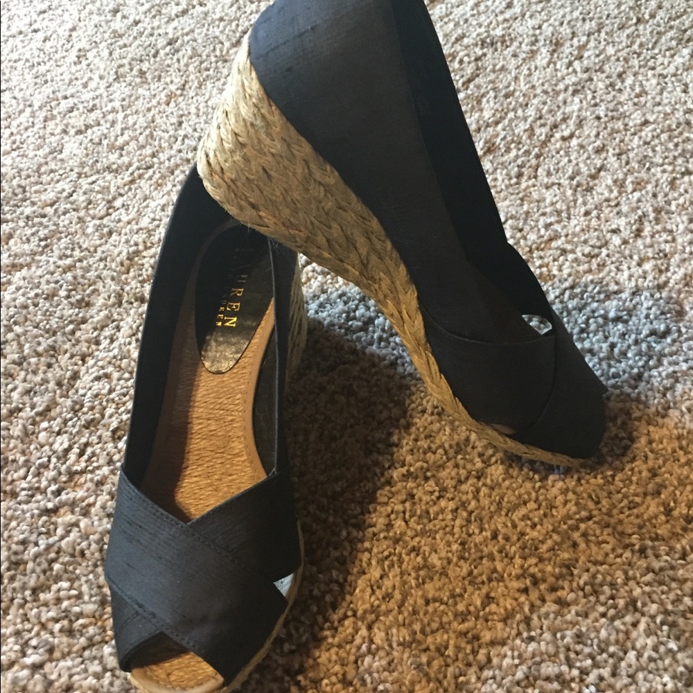Ralph Lauren open toe wedge